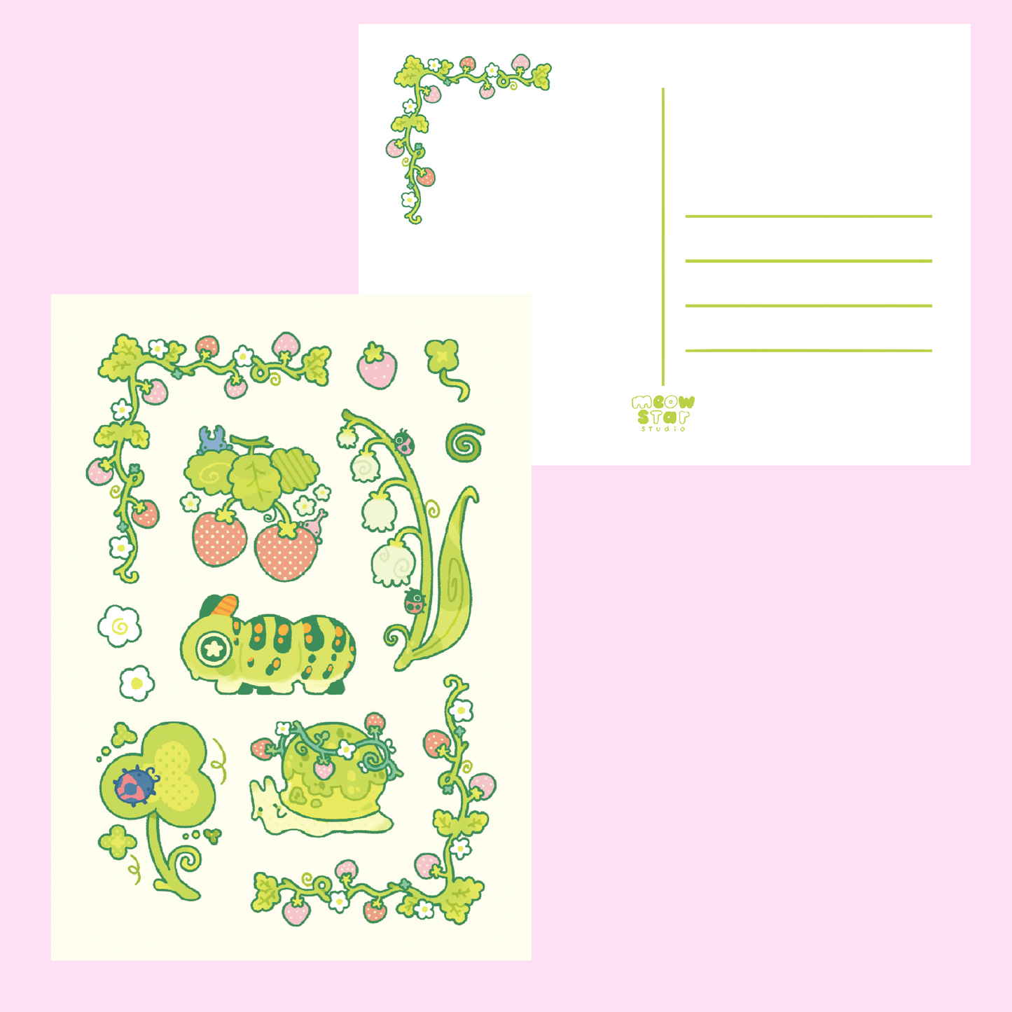 Strawberry - Postcard A6