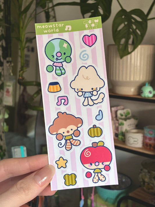 Meowstar world - Mini Sticker sheet