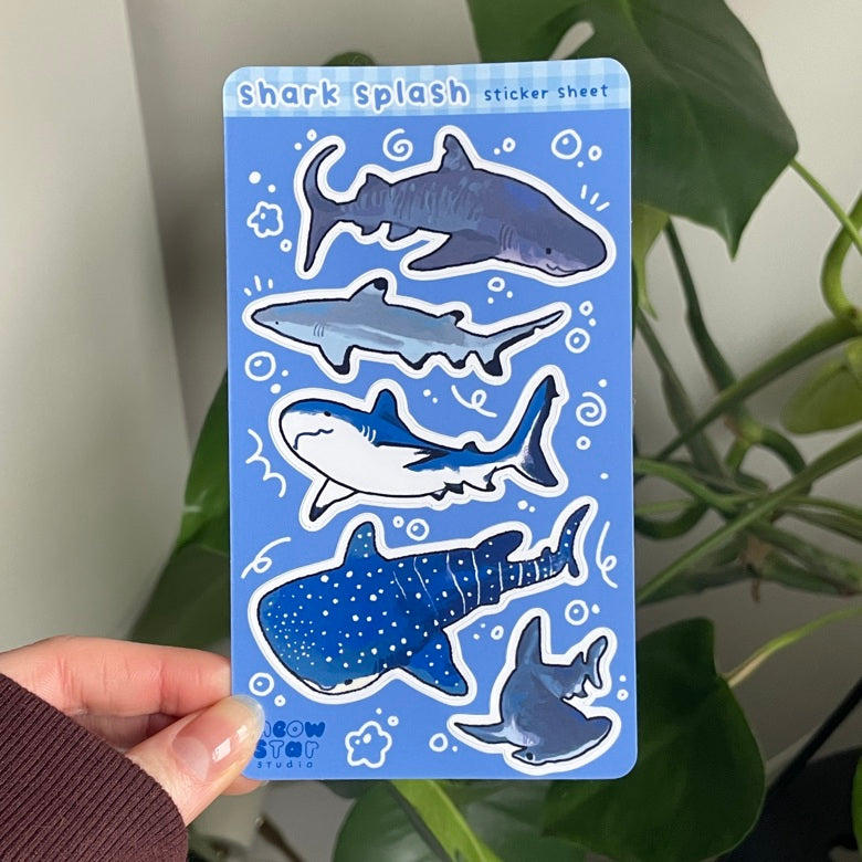 Shark splash - Regular Sticker sheet