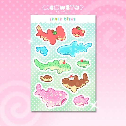 Shark Bites – Large Sticker Sheet
