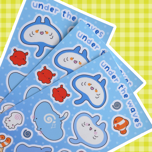 Under The Waves - Regular Sticker sheet