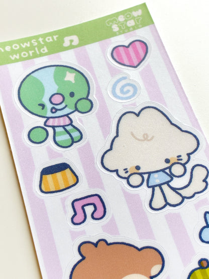 Meowstar world - Mini Sticker sheet