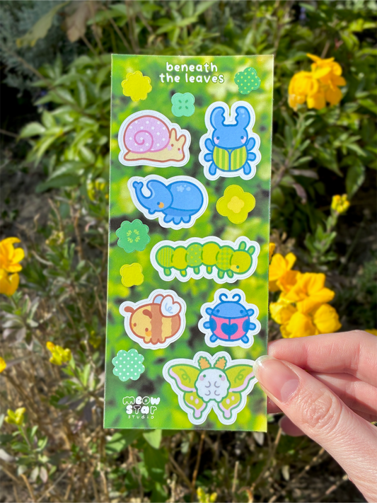 Beneath the leaves - Slim Sticker sheet