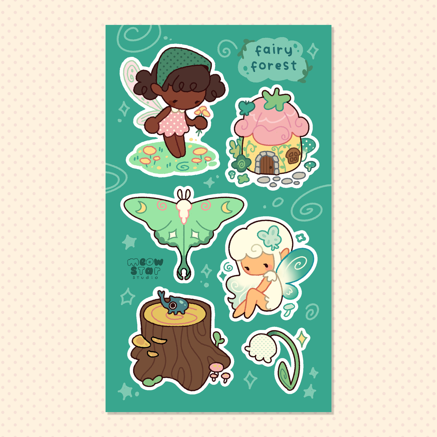 Fairy Forest - Regular Sticker sheet