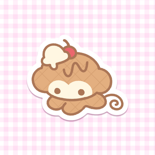 Brown monkey - Sticker