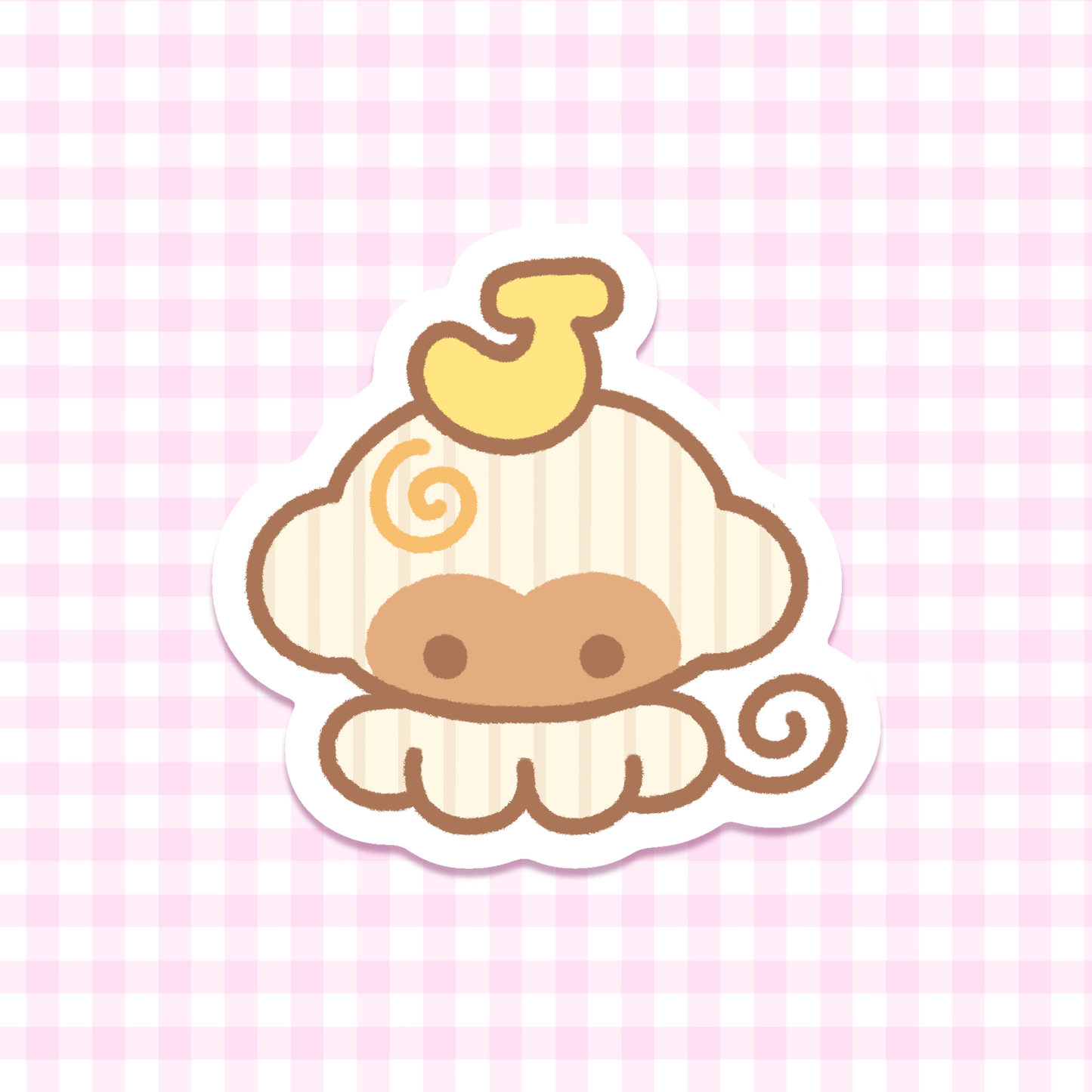 White monkey - Sticker