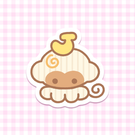 White monkey - Sticker